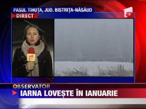 Avertizarea de ninsori si vant a intrat in vigoare