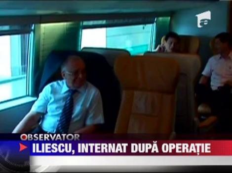 Ion Iliescu ramane in spital pentru ca medicii se tem de o hemoragie