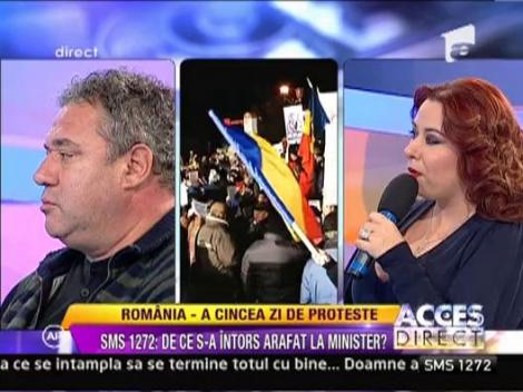 Oana Roman, alaturi de protestatari