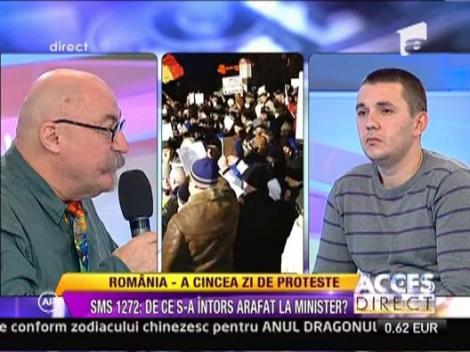 Doru Stanculescu, urcat cu forta in duba de jandarmi