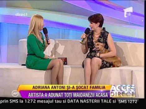 Adriana Antoni si-a umplut casa cu caini maidanezi