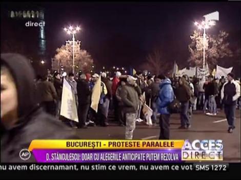 1000 de oameni manifesta in Piata Victoriei