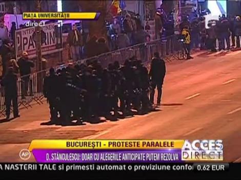 O masa mare de protestari si galeriile vin spre Piata Universitatii