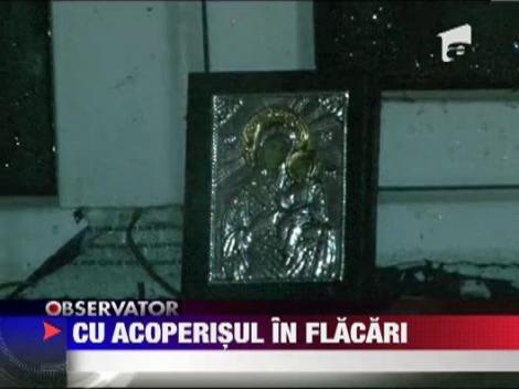 Strada in bezna din cauza unui incendiu