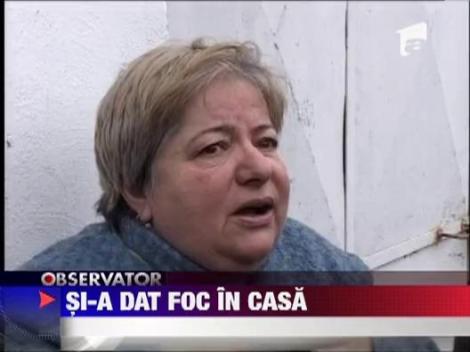 Si-a dat foc in propriul apartament