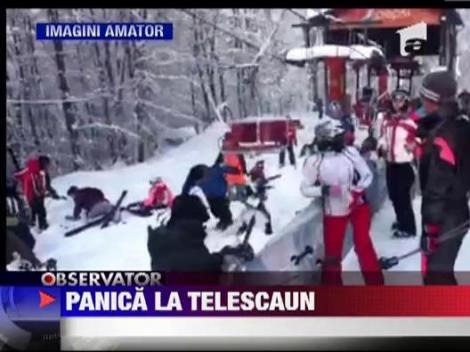 Panica la Suior. Telescaun blocat 5 ore