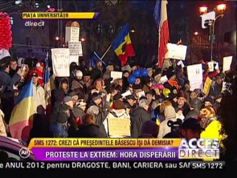 Proteste la extrem in Piata Universitatii