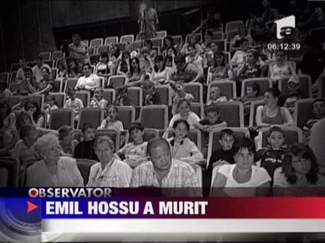 Emil Hossu a murit aseara, pe scena teatrului Nottara