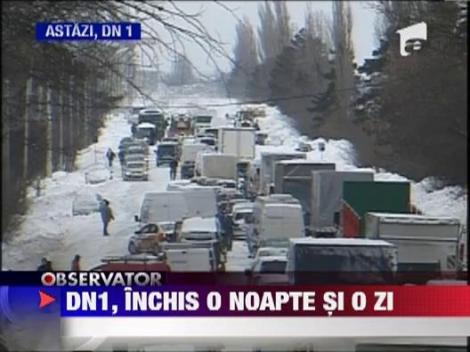 DN1, inchis o noapte si-o zi