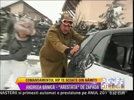 Andreea Banica salvata din zapada de Comandamentul VIP