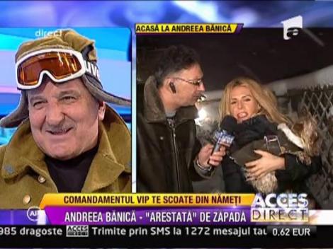 Andreea Banica blocata in casa de zapada!