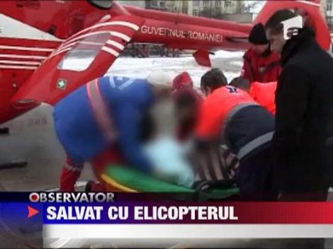 Barbat de 48 de ani salvat cu elicopterul in Targoviste