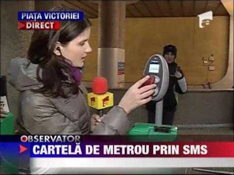 Cartela de metrou prin SMS