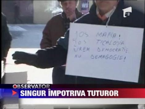 Protesteaza singur de 4 zile