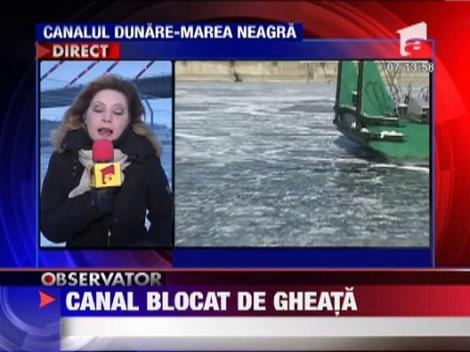 Canalul Dunare-Marea Neagra, blocat de gheata