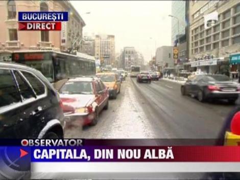 Ninge incontinuu de dimineata in Capitala