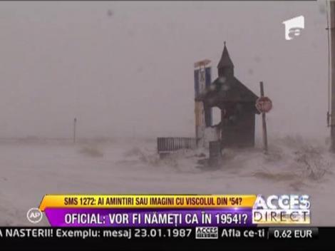 Imagini cu marele viscol din iarna anului 1954