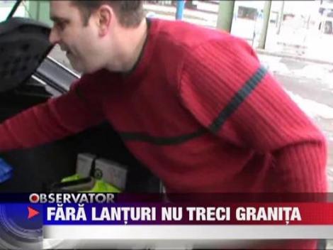 Masinile neechipate de iarna, intoarse din drum la granita cu Ungaria