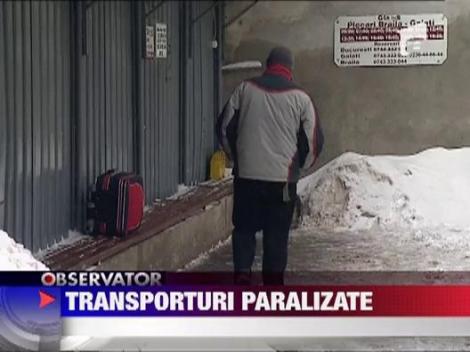 Transporturile sunt paralizate din cauza ghetii