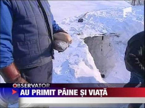 Locuitorii din Glodeanu Silistea au primit paine si viata