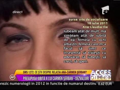 Presupusa iubita a lui Carmen face dezvaluiri