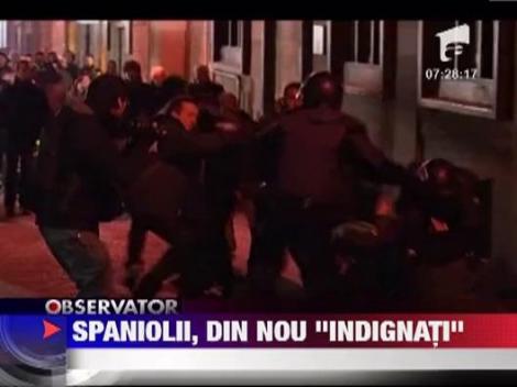Spania: Bataie generala intre manifestanti si fortele de ordine