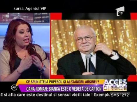 Oana Roman: "Bianca este o vedeta de carton"