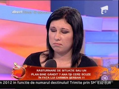 Ana ii cere scuze din nou lui Carmen Serban