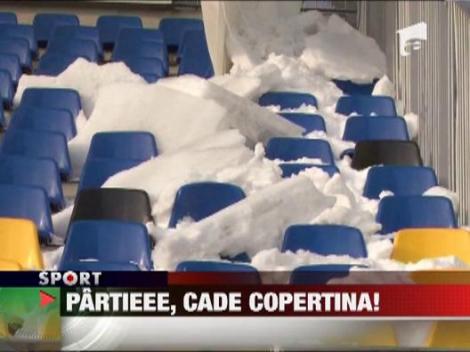 Copertina stadionului de 5 stele din Ploiesti a cedat sub greutatea zapezii