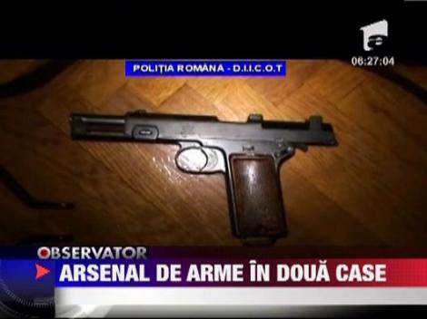 Zeci de arme gasite in urma unor perchezitii domiciliare in Prahova