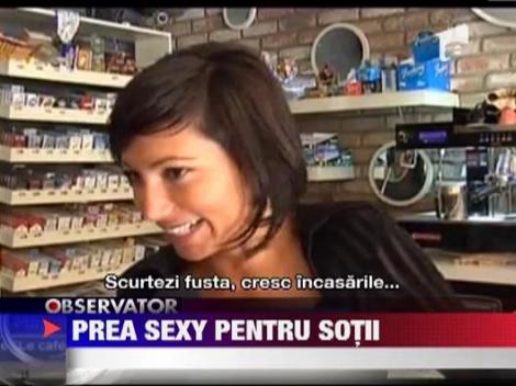 Barmanita sexy, sotii geloase