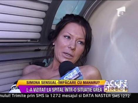 Simona Senzual l-a vizitat pe Maharu la spital