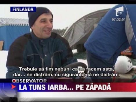 Concurs pe gheata pentru masini de tuns iarba
