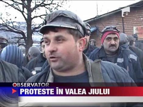 Protest spontan la mina Lonea, in Valea Jiului