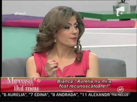 Bianca: "Aurelia vede in mine o rivala pentru ca il place pe Adrian!"