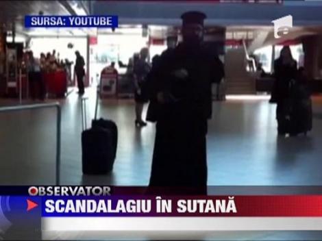 Un preot injura ca la usa cortului pe Aeroportul Henri Coanda