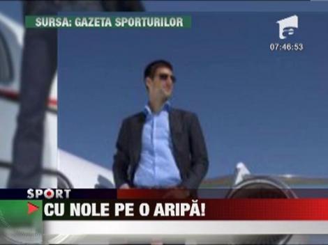 Novak Djokovici, shooting pe aripa unui avion