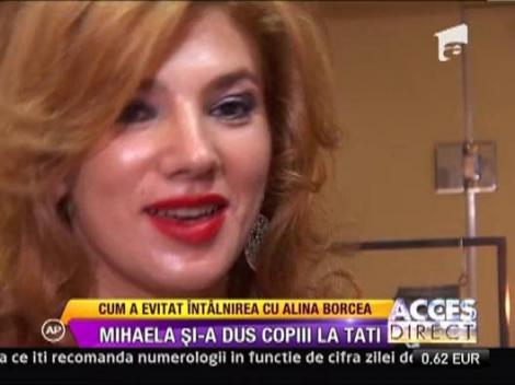 Mihaela Borcea si-a dus copiii in vizita la tatal lor