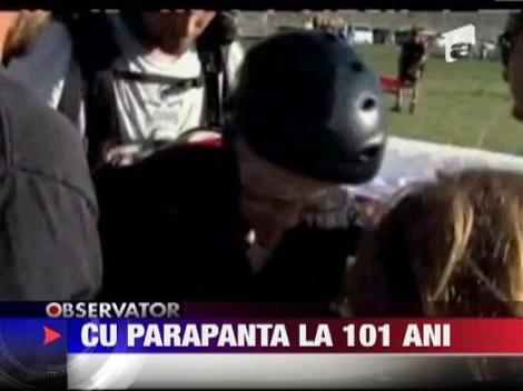 Cu parapanta la 101 ani
