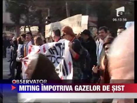 Miting impotriva gazelor de sist, la Barlad