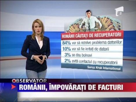 Sapte romani din zece se indatoreaza ca sa-si plateasca facturile la utilitati