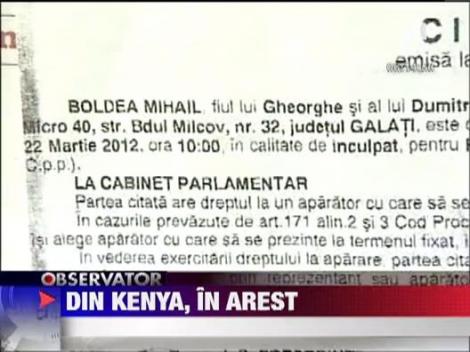 Mihail Boldea si-a premeditat plecarea in Africa