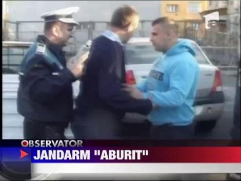 Jandarm baut, prins la volan