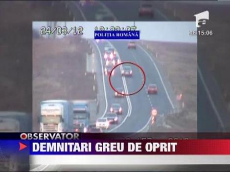 Prefectul de Timis, oprit de Politie, in timp ce gonea in fata ministrului Nazare