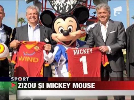 Zidane a aparut pe scena cu Mickey Mouse!