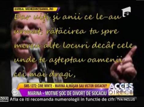 Marina Almasan: "Viata alaturi de Victor Socaciu nu a fost doar lapte si miere"