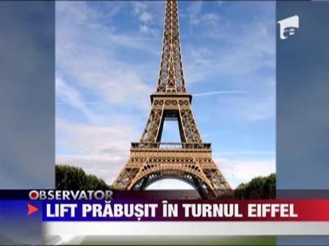 Lift prabusit la Turnul Eiffel din Paris