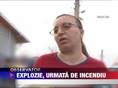 Explozie, urmata de incendiu