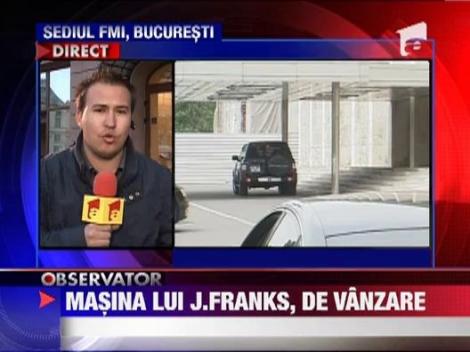 Masina lui Jeffrey Franks a fost scoasa la vanzare