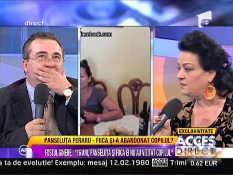 Panseluta Feraru si tatal nepotului ei, fata in fata